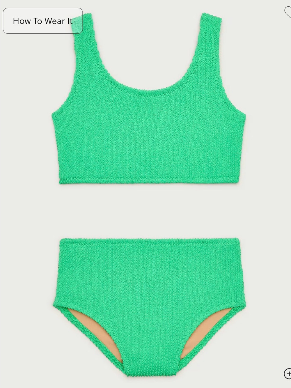 J Crew Crewcuts Girls' scrunchie scoopneck two-piece swimsuit